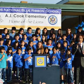 Cook elementary students